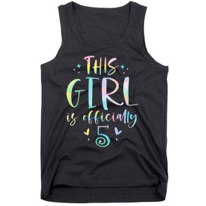 K.i.d.s This Girl Is Officially 5 Five Year Old 5th Birthday Girl Tank Top