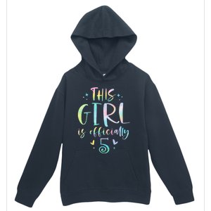 K.i.d.s This Girl Is Officially 5 Five Year Old 5th Birthday Girl Urban Pullover Hoodie