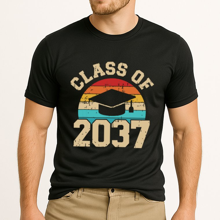Kindergarten To Graduation Class Of 2037 Grow With Me Performance Shirt