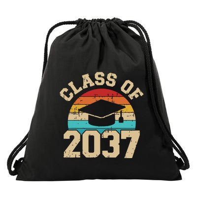 Kindergarten To Graduation Class Of 2037 Grow With Me Drawstring Bag