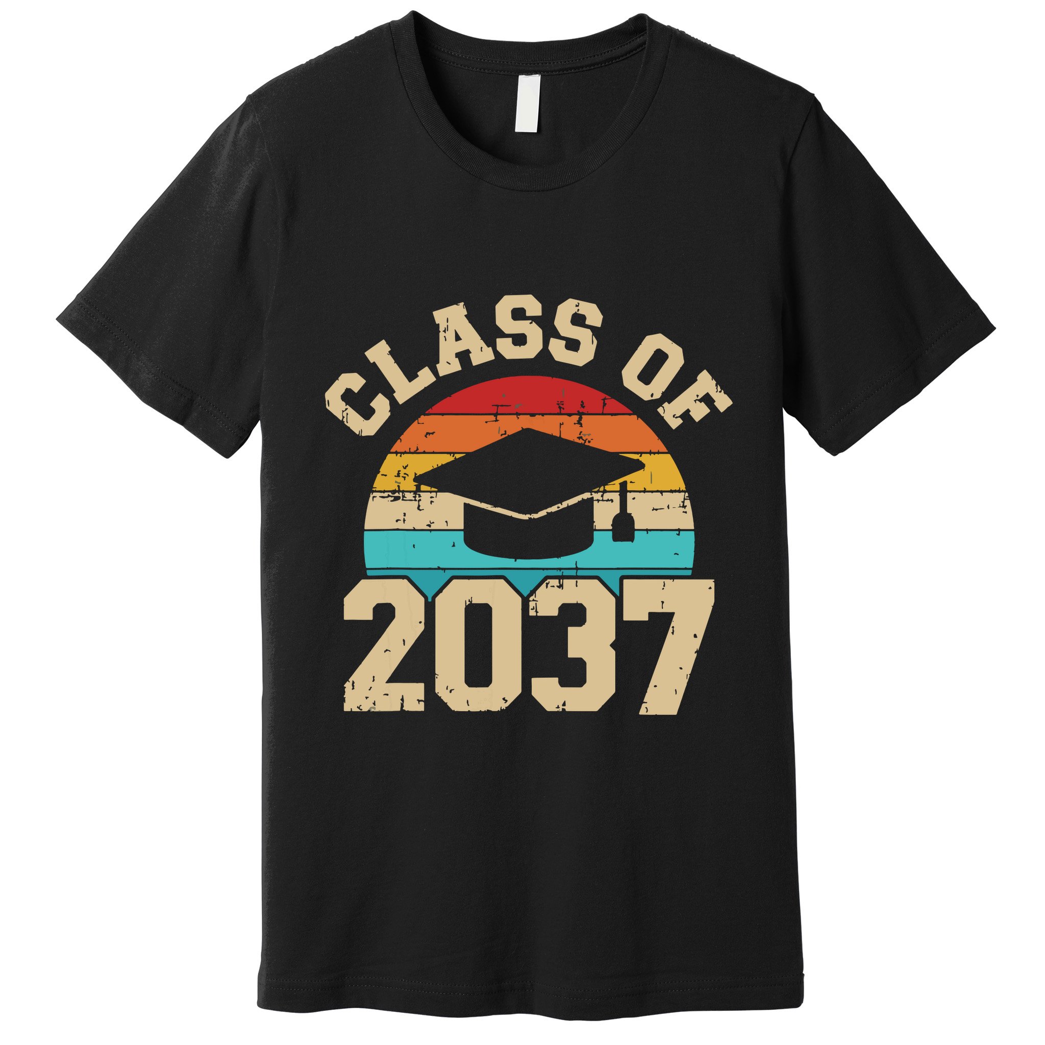 Kindergarten To Graduation Class Of 2037 Grow With Me Premium T-Shirt