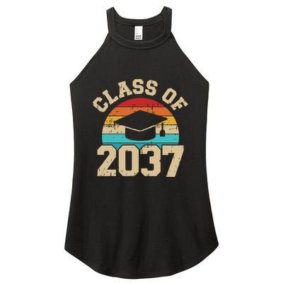 Kindergarten To Graduation Class Of 2037 Grow With Me Women's Perfect Tri Rocker Tank
