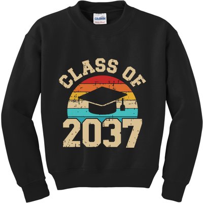 Kindergarten To Graduation Class Of 2037 Grow With Me Kids Sweatshirt