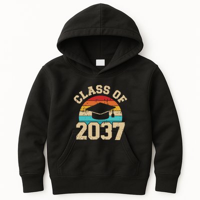 Kindergarten To Graduation Class Of 2037 Grow With Me Kids Hoodie