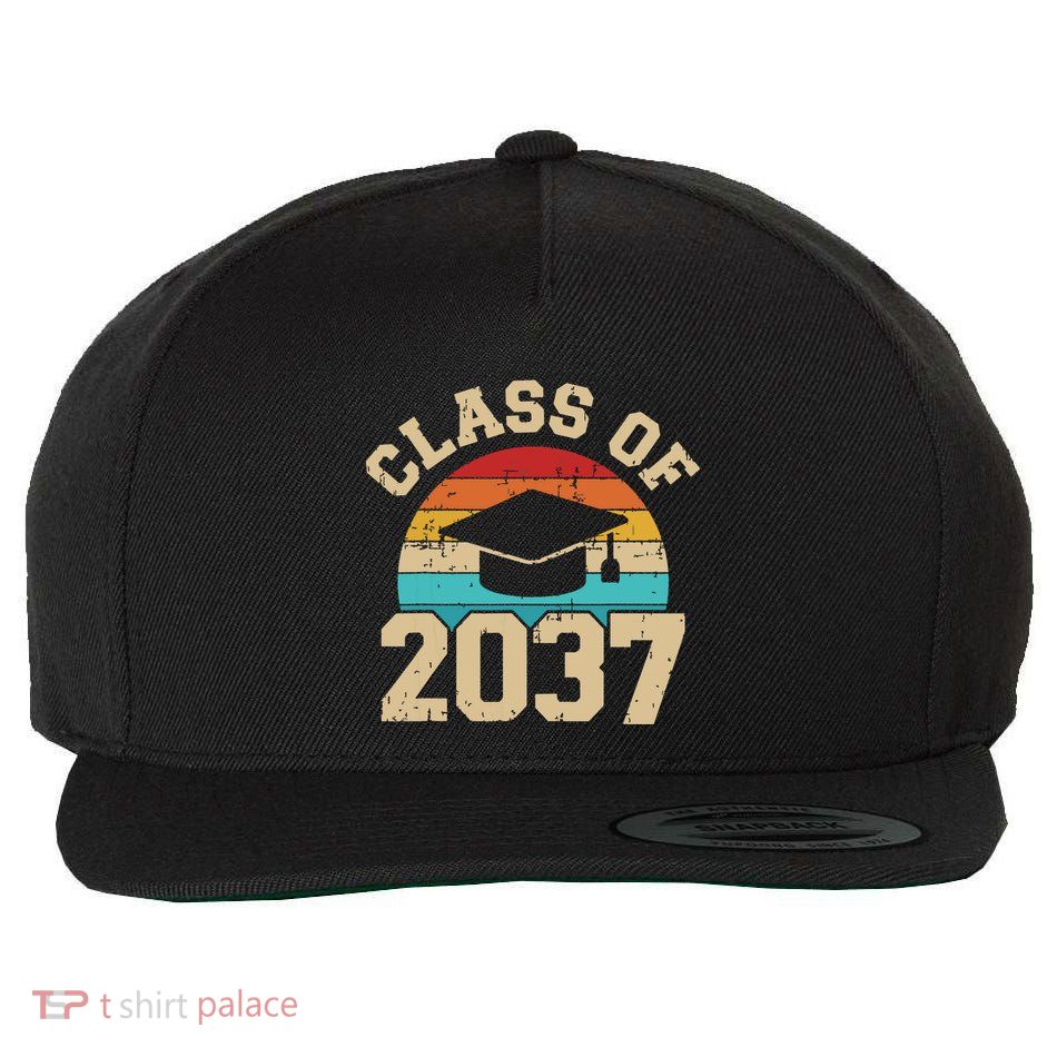 Kindergarten To Graduation Class Of 2037 Grow With Me Wool Snapback Cap