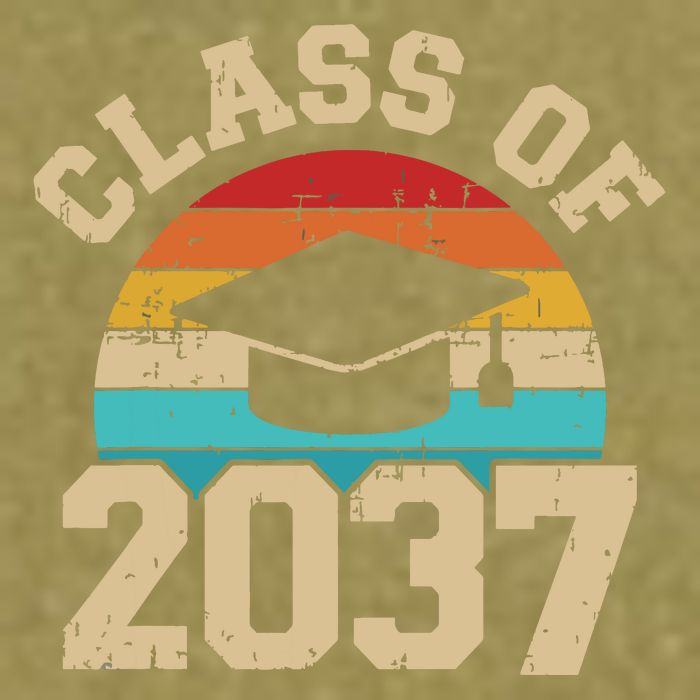 Kindergarten To Graduation Class Of 2037 Grow With Me Garment-Dyed Women's Muscle Tee