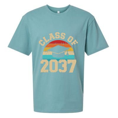 Kindergarten To Graduation Class Of 2037 Grow With Me Sueded Cloud Jersey T-Shirt