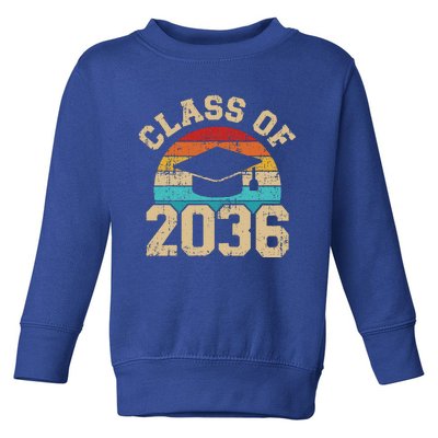 Kindergarten To Graduation Class Of 2036 Grow With Me Toddler Sweatshirt