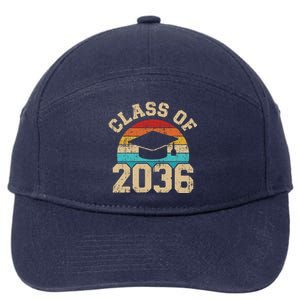 Kindergarten To Graduation Class Of 2036 Grow With Me 7-Panel Snapback Hat