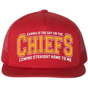 Karma The Guy On The Chief Era Flat Bill Trucker Hat