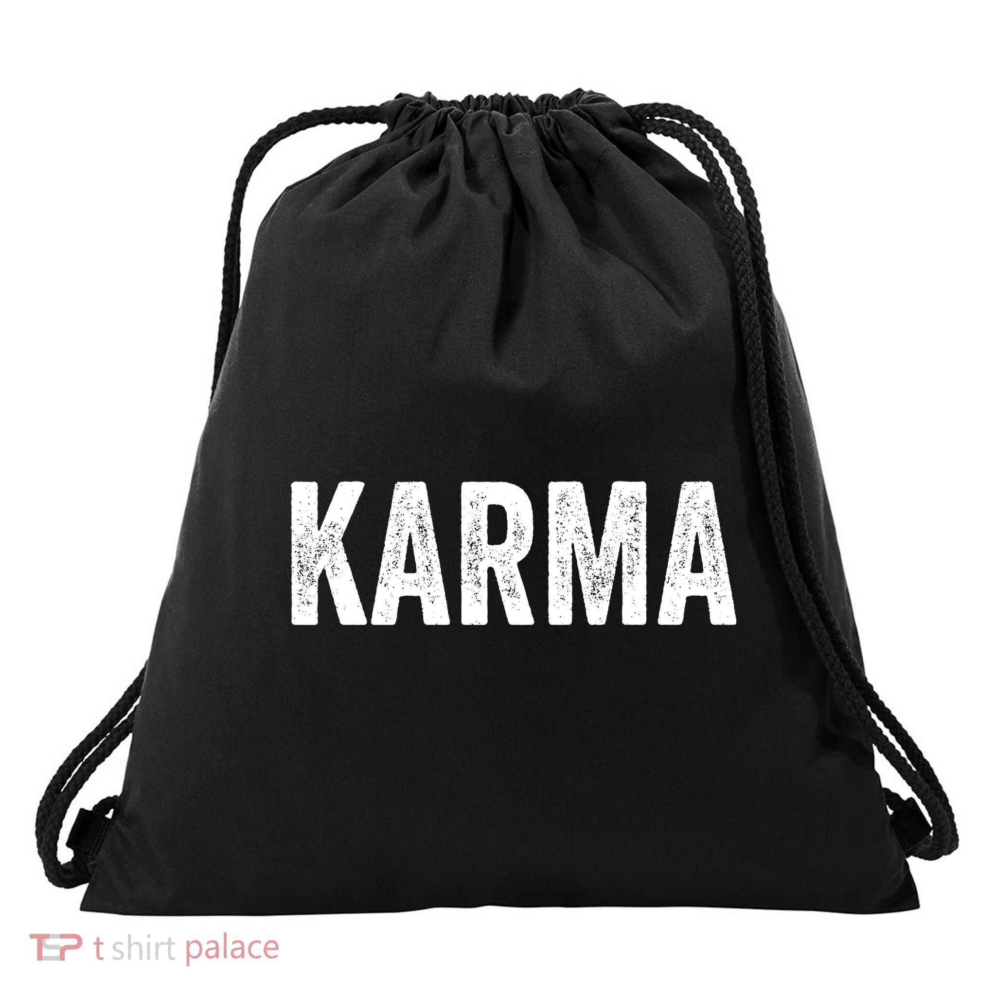 Karma Trending Graphic Tee Drawstring Bag