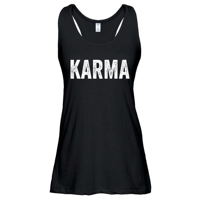 Karma Trending Graphic Tee Ladies Essential Flowy Tank