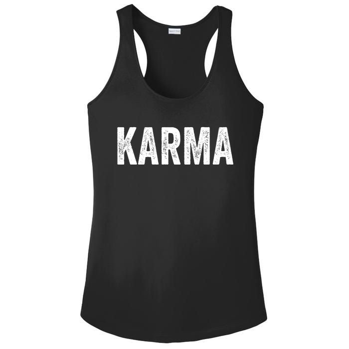 Karma Trending Graphic Tee Ladies PosiCharge Competitor Racerback Tank