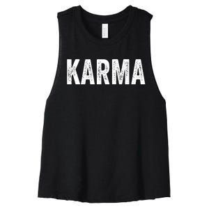 Karma Trending Graphic Tee Women's Racerback Cropped Tank