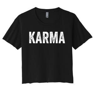 Karma Trending Graphic Tee Women's Crop Top Tee