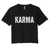 Karma Trending Graphic Tee Women's Crop Top Tee