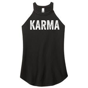 Karma Trending Graphic Tee Women's Perfect Tri Rocker Tank