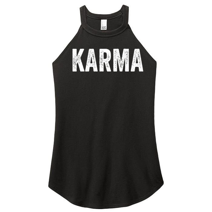 Karma Trending Graphic Tee Women's Perfect Tri Rocker Tank