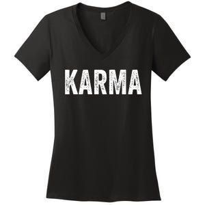 Karma Trending Graphic Tee Women's V-Neck T-Shirt