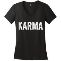 Karma Trending Graphic Tee Women's V-Neck T-Shirt