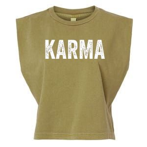 Karma Trending Graphic Tee Garment-Dyed Women's Muscle Tee