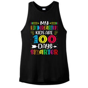 Kindergarten Teacher Gift 100 Days Smarter 100th Day Of School Ladies PosiCharge Tri-Blend Wicking Tank