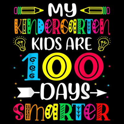 Kindergarten Teacher Gift 100 Days Smarter 100th Day Of School T-Shirt