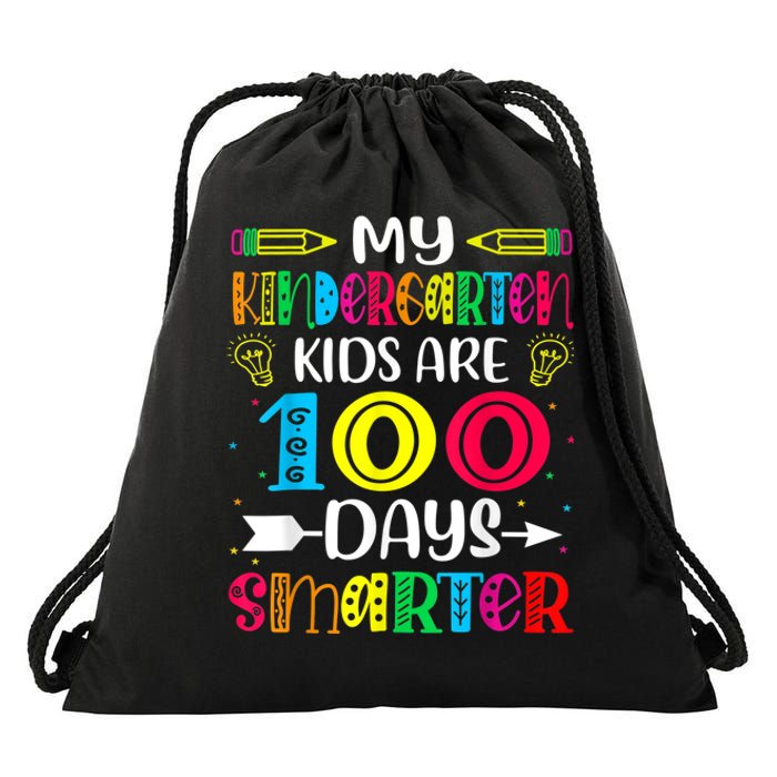 Kindergarten Teacher Gift 100 Days Smarter 100th Day Of School Drawstring Bag