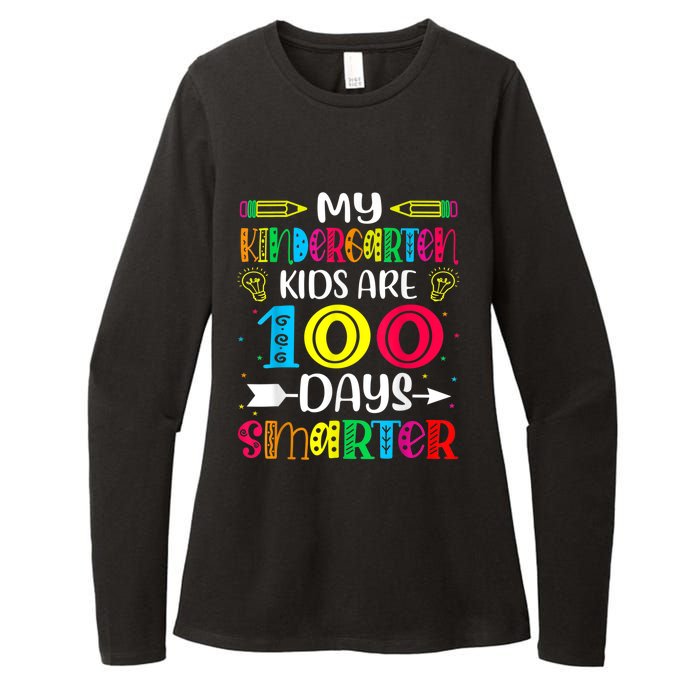 Kindergarten Teacher Gift 100 Days Smarter 100th Day Of School Womens CVC Long Sleeve Shirt