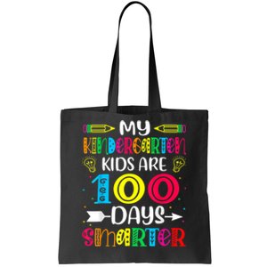 Kindergarten Teacher Gift 100 Days Smarter 100th Day Of School Tote Bag