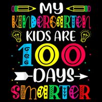 Kindergarten Teacher Gift 100 Days Smarter 100th Day Of School Premium T-Shirt