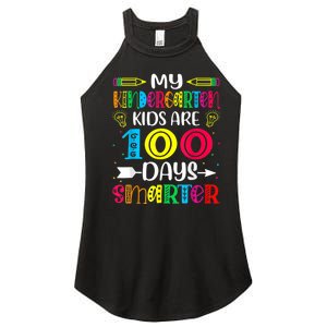 Kindergarten Teacher Gift 100 Days Smarter 100th Day Of School Women's Perfect Tri Rocker Tank