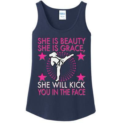 Karate Taekwondo Girl Women Karate Kick Ladies Essential Tank