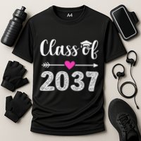 Kindergarten To Graduation Grow With Me Class Of 2037 Gift Cooling Performance Crew T-Shirt