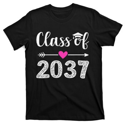 Kindergarten To Graduation Grow With Me Class Of 2037 Gift T-Shirt