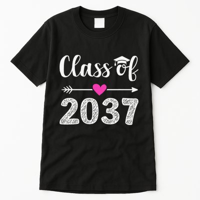 Kindergarten To Graduation Grow With Me Class Of 2037 Gift Tall T-Shirt