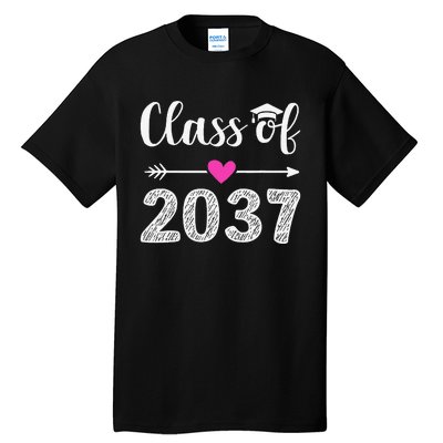 Kindergarten To Graduation Grow With Me Class Of 2037 Gift Tall T-Shirt