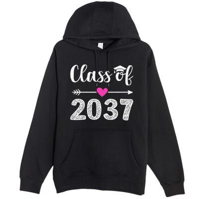 Kindergarten To Graduation Grow With Me Class Of 2037 Gift Premium Pullover Hoodie