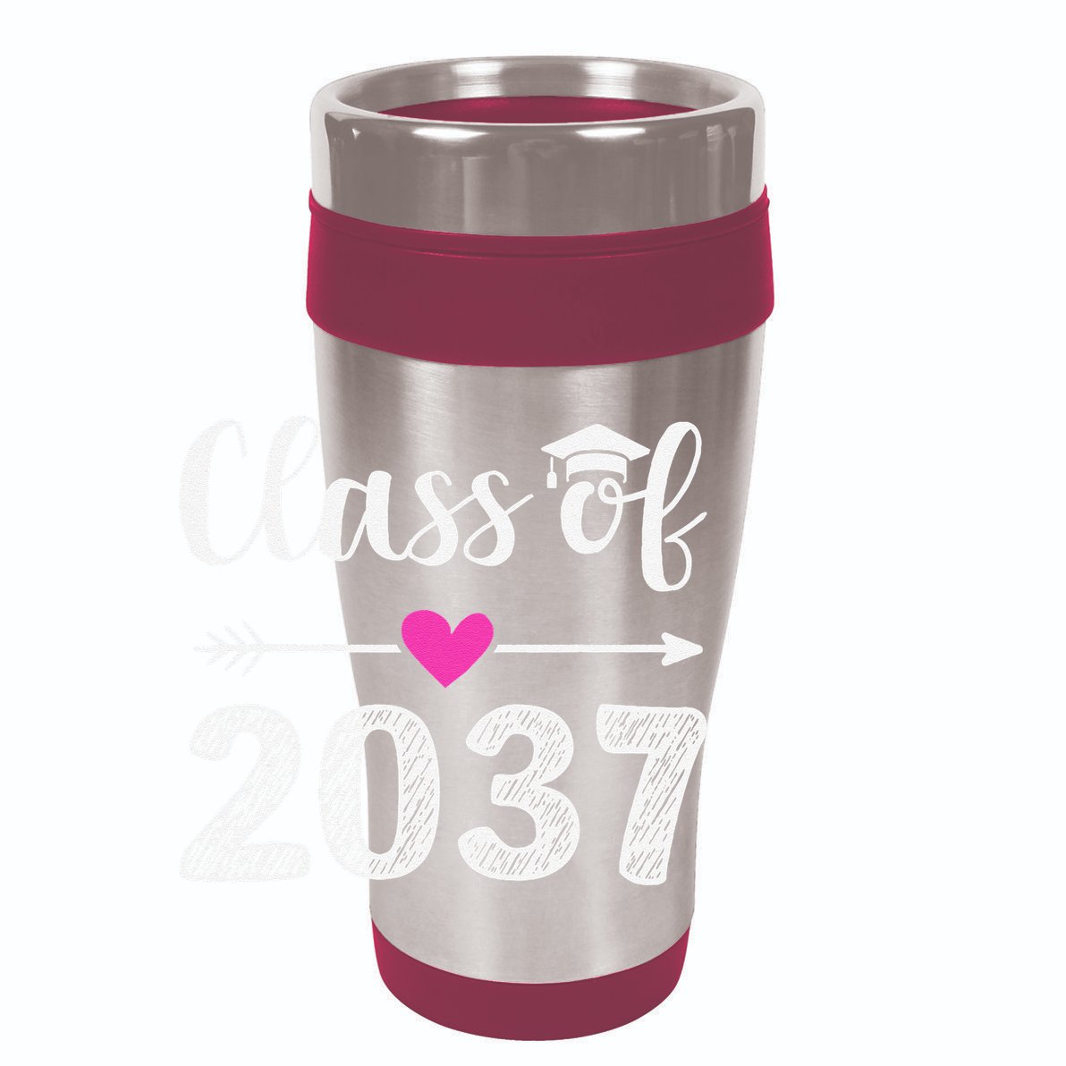 Kindergarten To Graduation Grow With Me Class Of 2037 Gift 12oz Stainless Steel Coffee Mug