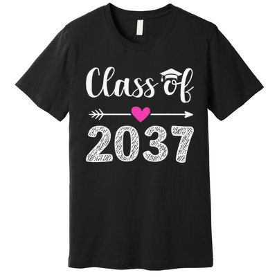 Kindergarten To Graduation Grow With Me Class Of 2037 Gift Premium T-Shirt