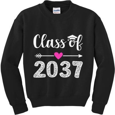 Kindergarten To Graduation Grow With Me Class Of 2037 Gift Kids Sweatshirt