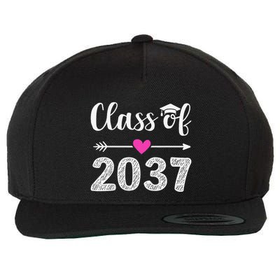 Kindergarten To Graduation Grow With Me Class Of 2037 Gift Wool Snapback Cap