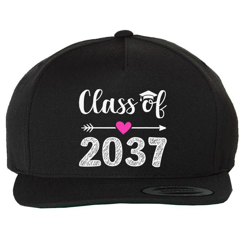 Kindergarten To Graduation Grow With Me Class Of 2037 Gift Wool Snapback Cap