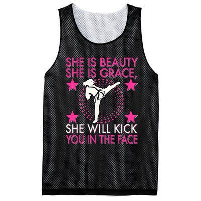 Karate Taekwondo Girl Women Karate Kick Mesh Reversible Basketball Jersey Tank