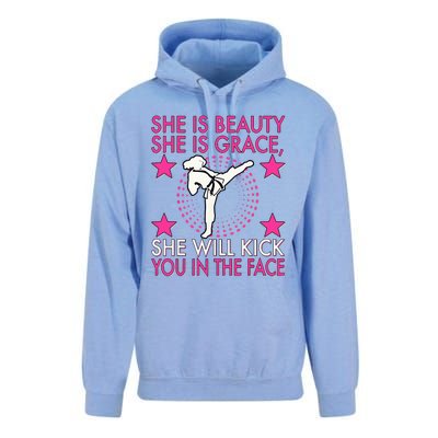 Karate Taekwondo Girl Women Karate Kick Unisex Surf Hoodie