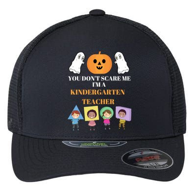 Kindergarten Teacher Halloween Kindergarten Teacher Gift Flexfit Unipanel Trucker Cap