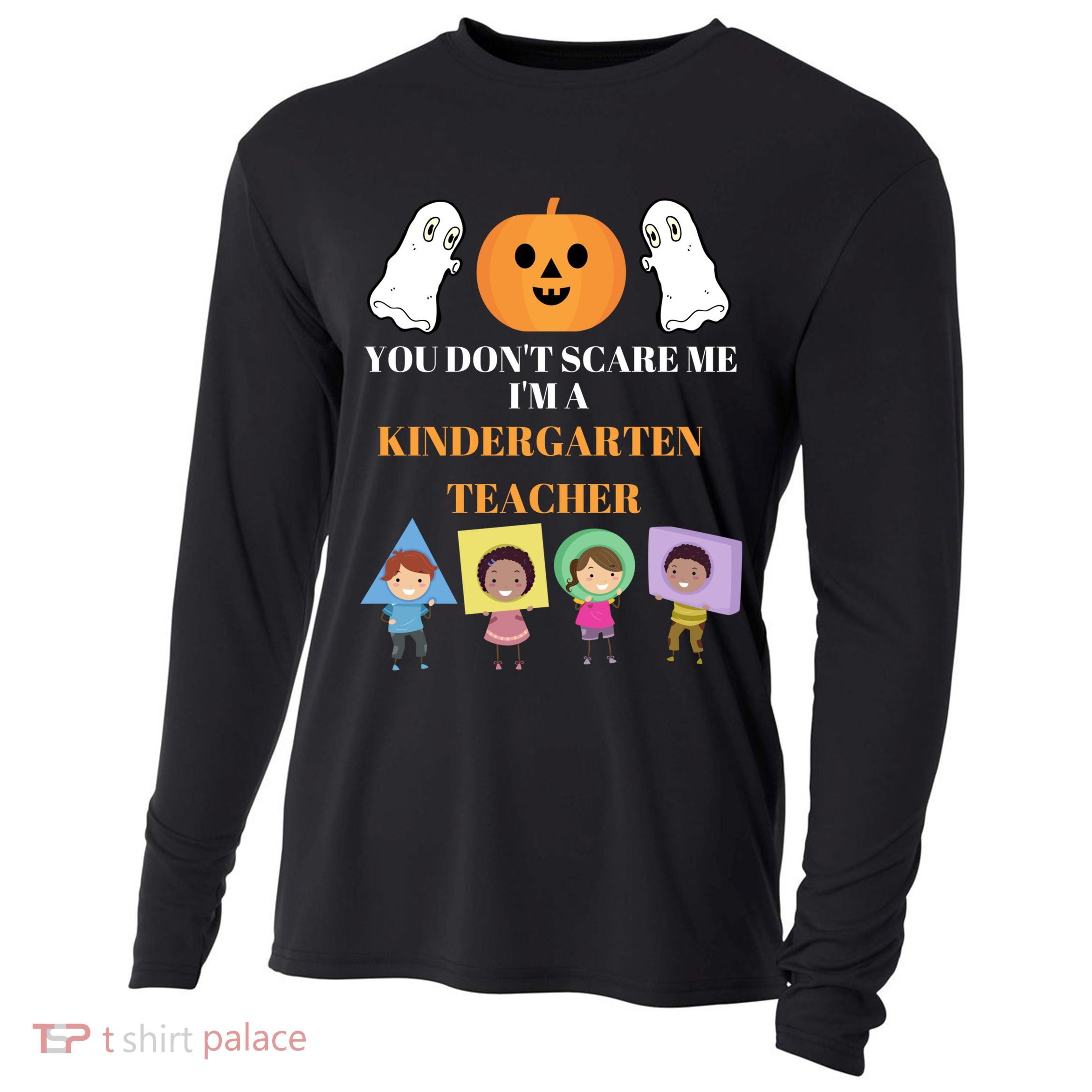 Kindergarten Teacher Halloween Kindergarten Teacher Gift Cooling Performance Long Sleeve Crew