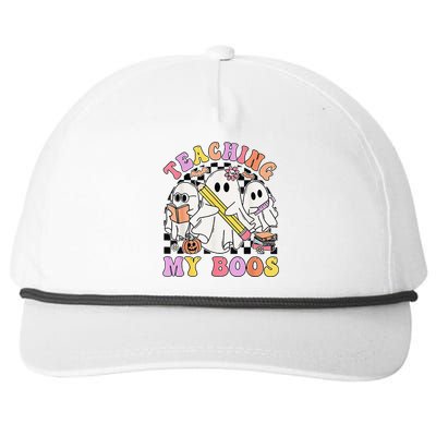 Kindergarten Teacher Halloween Cute Ghosts Teaching My Boos Snapback Five-Panel Rope Hat