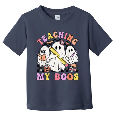 Kindergarten Teacher Halloween Cute Ghosts Teaching My Boos Toddler T-Shirt