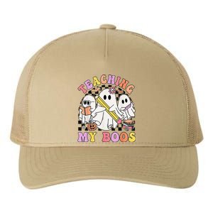 Kindergarten Teacher Halloween Cute Ghosts Teaching My Boos Yupoong Adult 5-Panel Trucker Hat